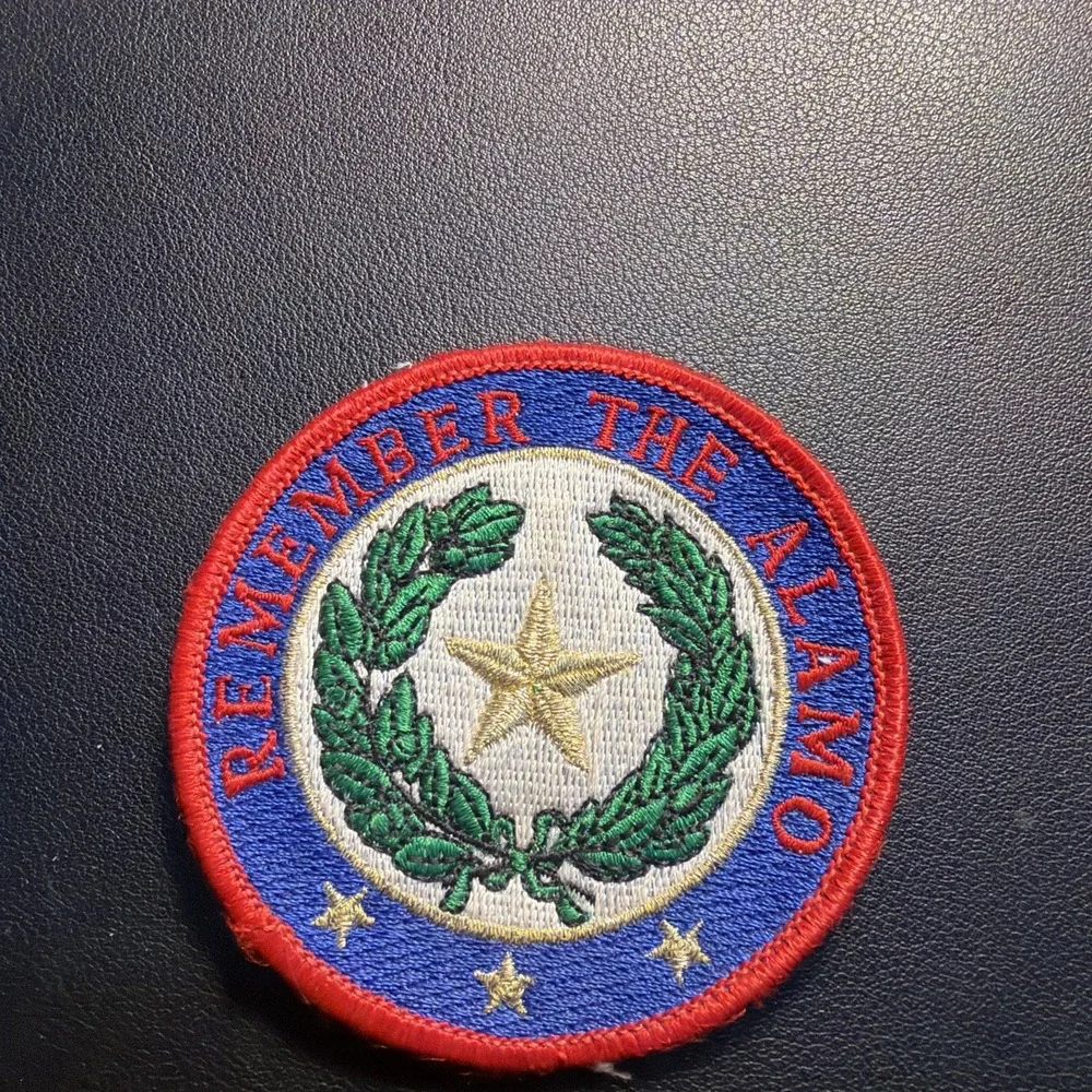 Vintage Remember The Alamo Embroidered Patch Texas Souvenir